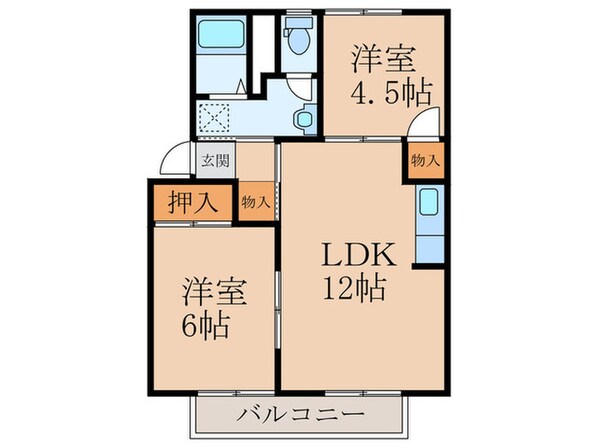 プレジール上吉田Ａの物件間取画像